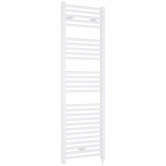 Nuie Electric Heated Towel Rail 1375mm H x 480mm W - White