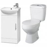 Nuie Melbourne Bathroom Suite with Floor Standing Vanity Unit 400mm - 1TH