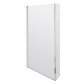 Nuie Pacific L-Shaped Hinged Bath Screen 1430mm H x 808mm W - 6mm Glass