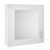 Nuie York 1 Door Mirror Cabinet 600mm Wide - White Ash