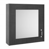 Nuie York 1 Door Mirror Cabinet 600mm Wide - Royal Grey