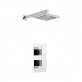 Prestige Element Option 2 Thermostatic Concealed Shower Valve with Fixed Shower Head and Arm - Chrome