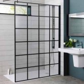 Prestige Koncept Wet Room Screen with Support Bar 700mm Wide - 8mm Glass