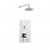 Prestige Plan Thermostatic Single Round Push Button Concealed Mixer Shower with Round Shower Head