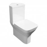 Prestige Project Square Close Coupled Toilet With Push Button Corner Cistern - Soft Close Seat