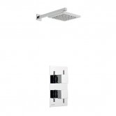 Prestige Pure Option 2 Thermostatic Concealed Shower Valve with Fixed Shower Head and Arm - Chrome