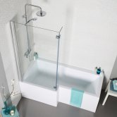 Prestige Tetris L Shaped Shower Bath 1800mm x 700mm/850mm Left Handed