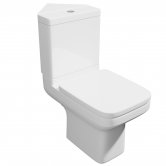 Prestige Trim Close Coupled Toilet with Push Button Corner Cistern - Soft Close Seat