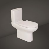 RAK Compact Extended Deluxe Rimless Full Access Close Coupled Toilet with Side Lever Cistern - Excluding Seat