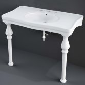 RAK Console Deluxe Basin with Ceramic Legs 1050mm Wide - 3 Tap Hole