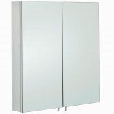 RAK Delta Mirrored Bathroom Cabinet 600mm H x 670mm W Stainless Steel