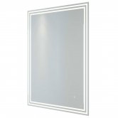 RAK Hermes Portrait LED Mirror with Switch and Demister Pad 800mm H x 600mm W Illuminated