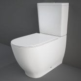 RAK Moon Rimless Back To Wall Close Coupled Toilet Pack With Soft Close Seat (Urea)