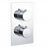 RAK Thermostatic Round 1 Outlet Concealed Shower Valve Dual Handle - Chrome
