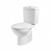 Roca Laura Close Coupled Toilet Push Button Cistern Soft Close Seat White