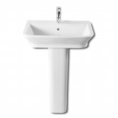 Roca The Gap Basin and Full Pedestal 600mm Wide 1 Tap Hole