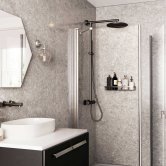 Showerwall Proclick MDF Shower Panel 600mm Wide x 2440mm High - Stone Terrazzo