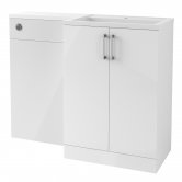 Signature Butler RH Combination Unit with Polymarble Basin 1100mm Wide - White Gloss