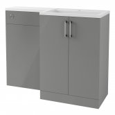 Signature Butler RH Combination Unit with Polymarble Basin 1100mm Wide - Grey Gloss