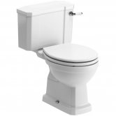 Signature Aphrodite Close Coupled Toilet with Lever Cistern - White Ash Soft Close Seat
