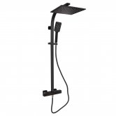 Signature Aquado Cool-Touch Thermostatic Bar Mixer Shower with Shower Kit and Fixed Head - Matt Black
