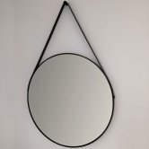 Signature Round Bathroom Mirror 600mm Diameter - Black