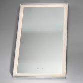 Signature LED Bathroom Mirror with Demister Pad 800mm H x 600mm W - Chrome