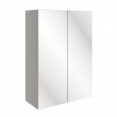 Signature Bergen 2-Door Mirrored Bathroom Cabinet 500mm Wide - Pearl Grey Gloss