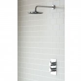 Signature Circa Round Dual Concealed Mixer Shower with Fixed Head - Chrome