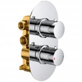 Signature Circa Thermostatic 2 Outlet Concealed Shower Valve Dual Handle - Chrome