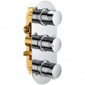 Signature Circa Thermostatic 2 Outlet Concealed Shower Valve Triple Handle - Chrome