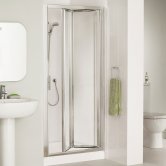 Lakes Classic Framed Bi-Fold Shower Door 1850mm H x 750mm W - 6mm Glass