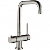 Signature 3 in 1 Hot Kitchen Sink Mixer Tap - Brushed Steel