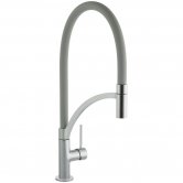 Signature Swan Neck Pull Out Single Lever Kitchen Sink Mixer Tap - Grey