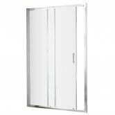 Excel Sliding Shower Door with Handle 1000mm Wide - 5mm Glass