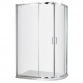 Excel Offset Quadrant Shower Enclosure with Handles 1200mm x 900mm - 5mm Glass