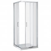Excel Corner Entry Shower Enclosure with Handles 760mm x 760mm - 5mm Glass