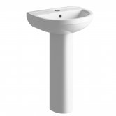 Signature Inca Basin and Full Pedestal 500mm Wide - 1 Tap Hole