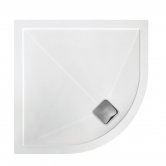 Signature Inca Quadrant Anti-Slip Shower Tray with Waste 800mm x 800mm - White