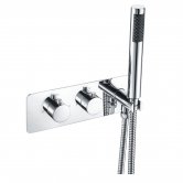Signature Lexi Thermostatic 2 Outlet Concealed Shower Valve Dual Handle with Handset - Chrome