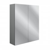 Signature Malmo 2-Door Mirrored Bathroom Cabinet 600mm Wide - Grey Ash