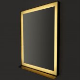 Signature LED Bathroom Mirror with Demister Pad 800mm H x 600mm W - Black