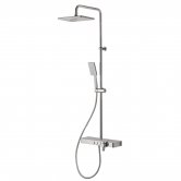 Signature Thermostatic Complete Mixer Shower with Integrated Shelf - White/Chrome