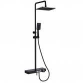 Signature Thermostatic Complete Mixer Shower with Integrated Shelf - Black