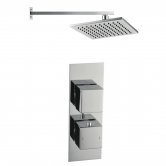 Signature Square Twin Concealed Mixer Shower with Fixed Head - Chrome