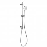 Signature Round Premium Shower Slide Rail Kit with Three Function Handset and Elbow - Stainless Steel
