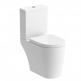 Signature Nazca Close Coupled Open Back Rimless Toilet with Push Button Cistern - Soft Close Seat