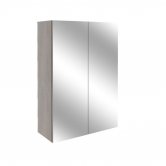 Signature Oslo 2-Door Mirrored Bathroom Cabinet 500mm Wide - Nebraska Oak