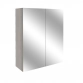 Signature Oslo 2-Door Mirrored Bathroom Cabinet 600mm Wide - Nebraska Oak
