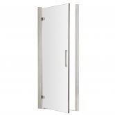 Peak Hinged Shower Door with Handle 900mm Wide - 8mm Glass